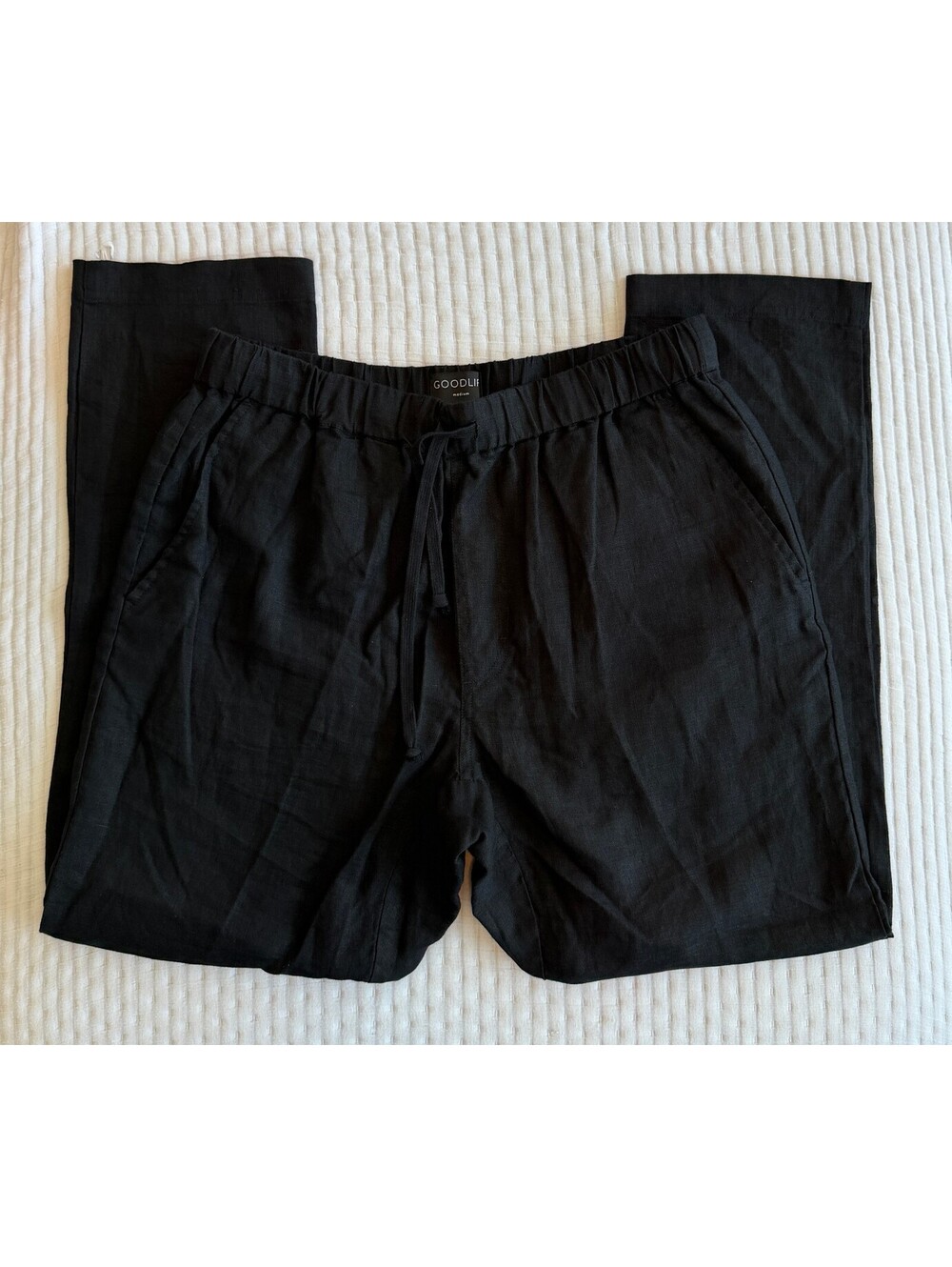 NWOT Goodlife 100% Linen Pants Black Men’s Size Medium